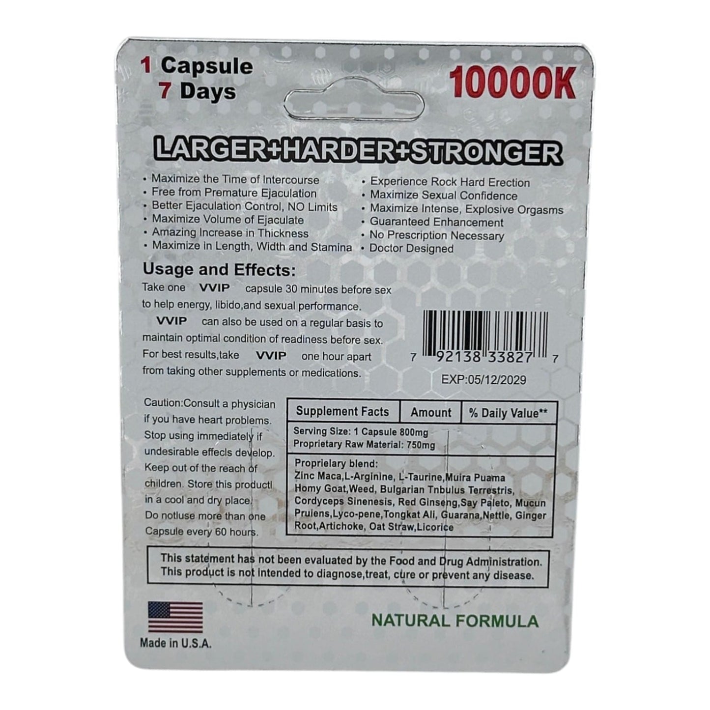 VVIP Platinum 10000K Twin Pack – 2 Pills