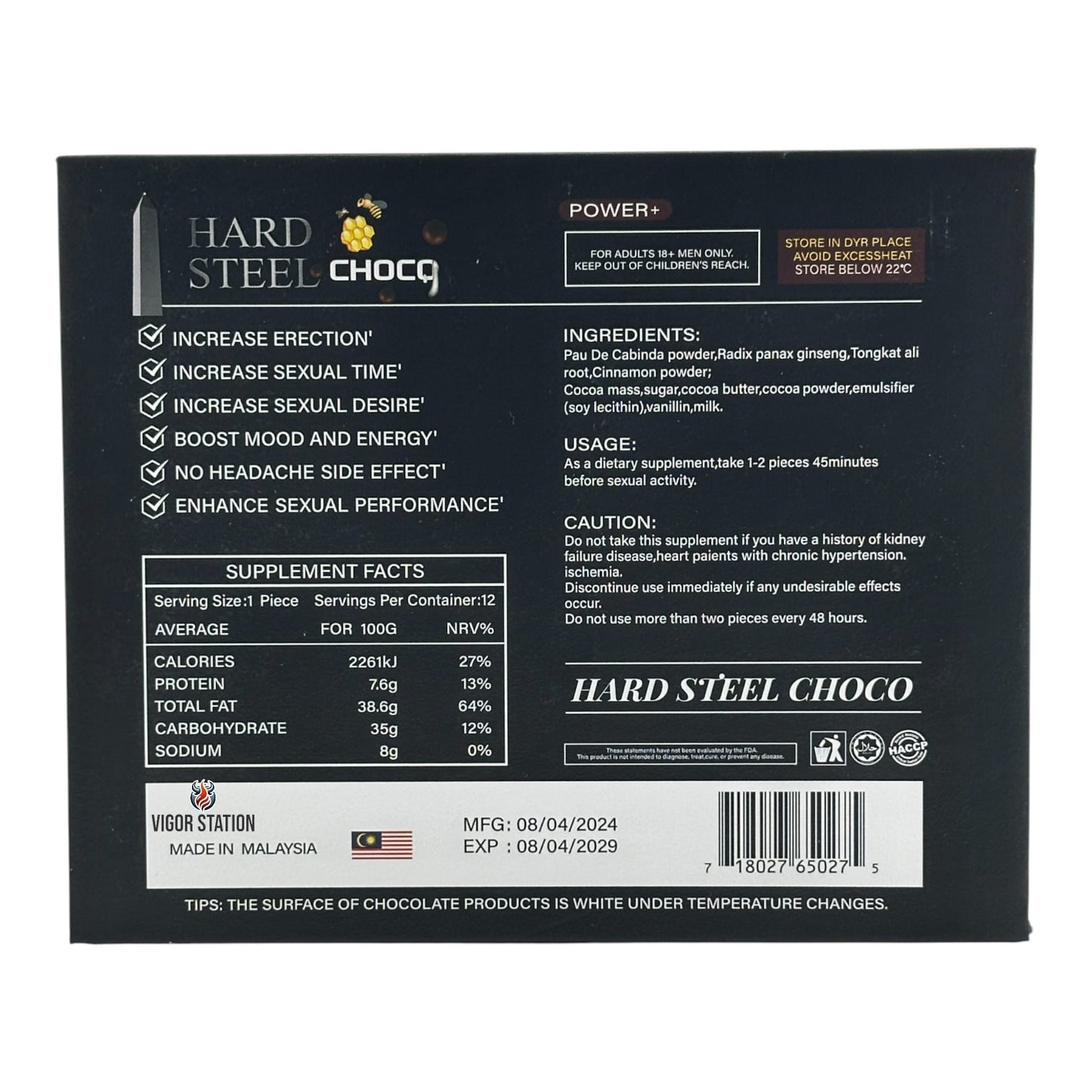 Hard Steel Choco – 12 Pieces