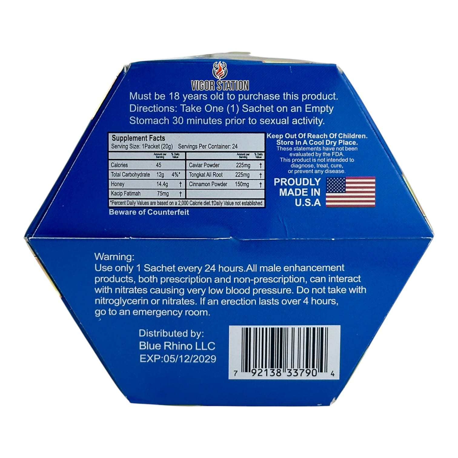 Blue Rhino Honey – 24 Pack