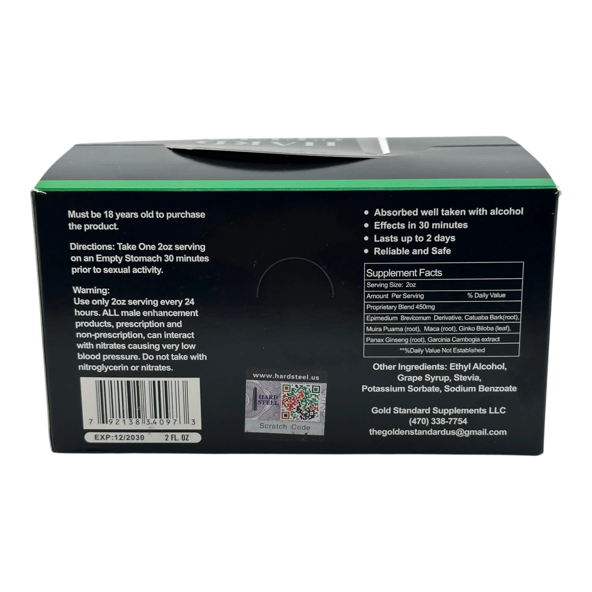 Hard Steel Liquid Shot – 2oz