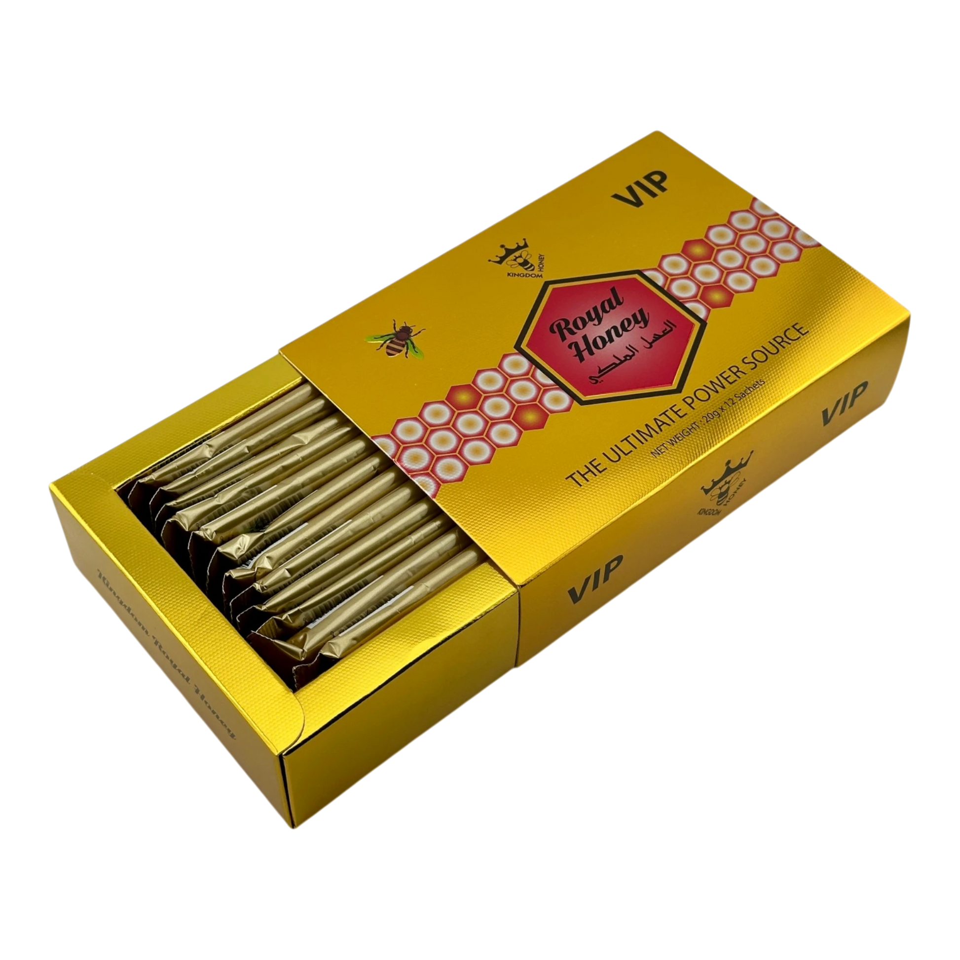 Royal Honey Packs – 12 Sachets (20g each)