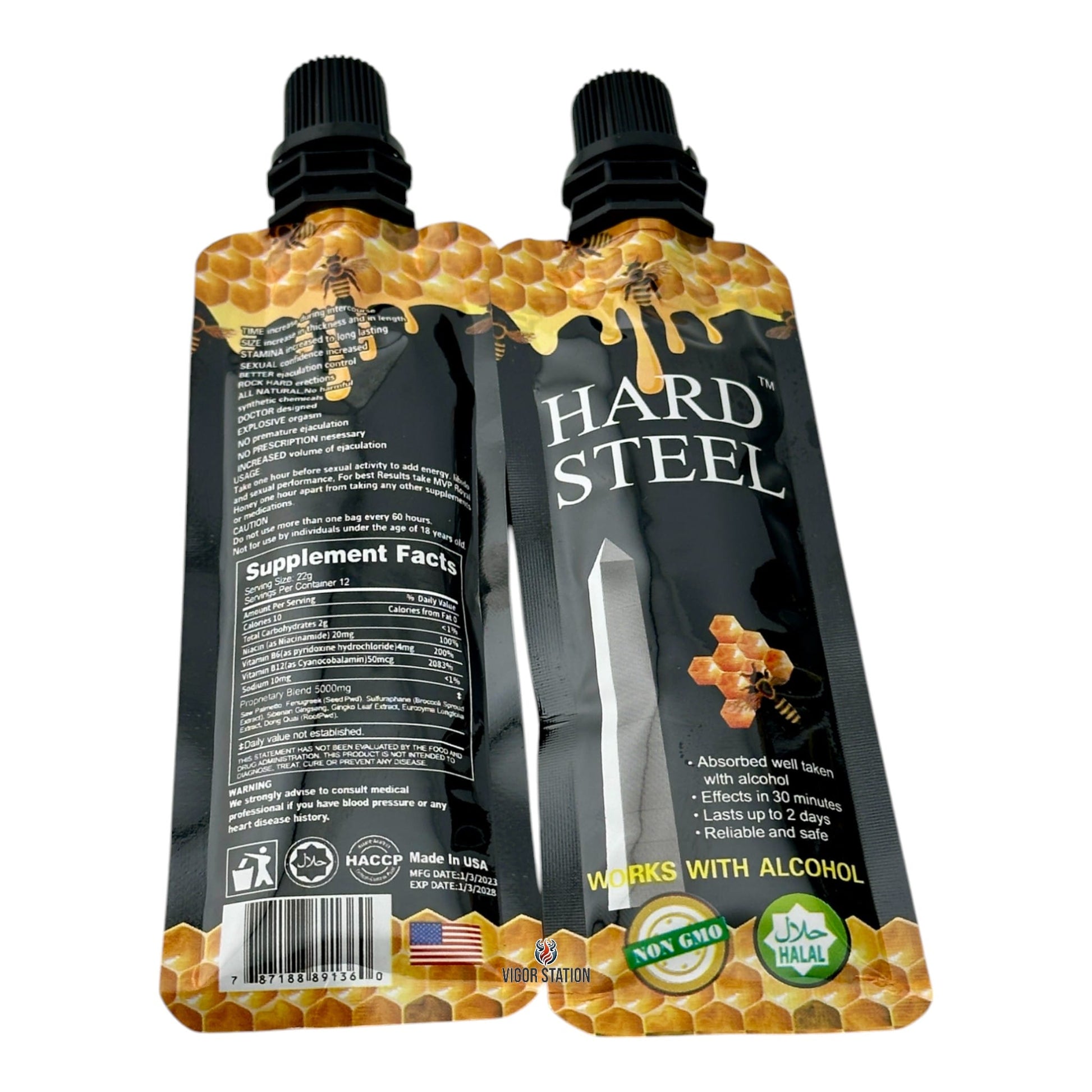 Hard Steel Honey – 12 Pouches