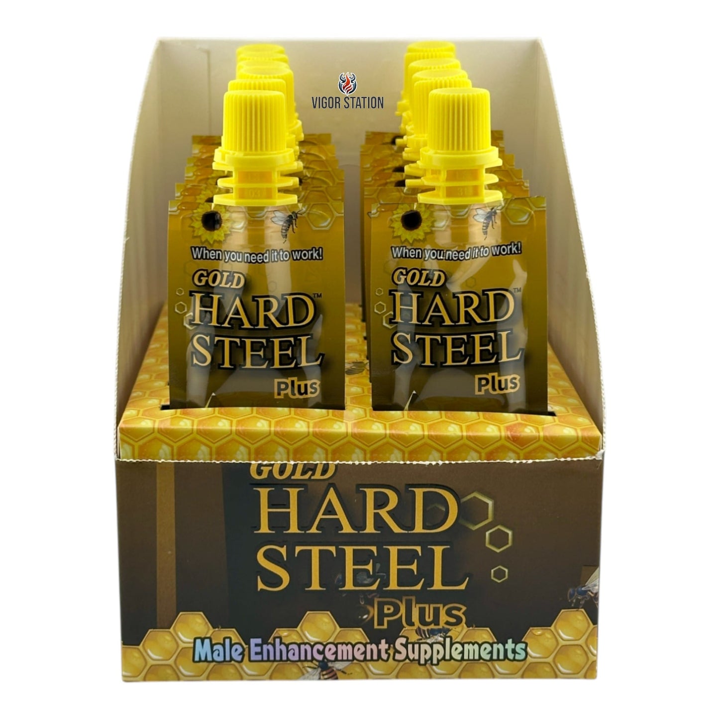 Gold Hard Steel Plus Honey – 12 Pouches
