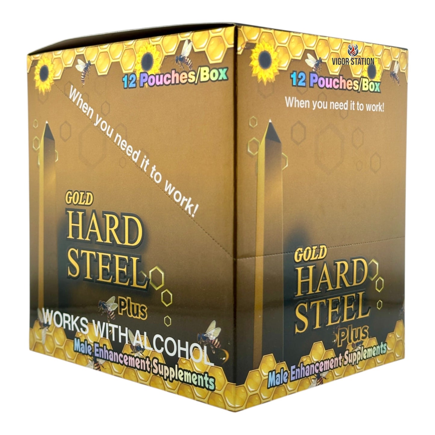 Gold Hard Steel Plus Honey – 12 Pouches