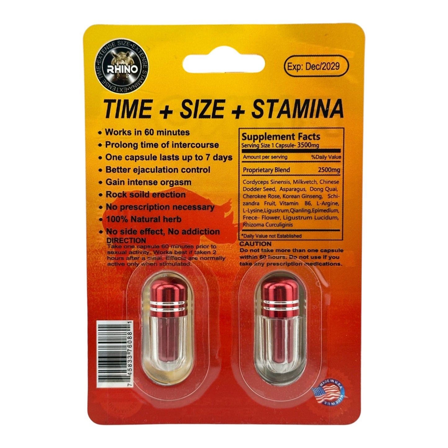 Rhino 11 51000K – Twin Pack (2 Capsules)